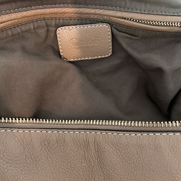 Chloe Marcie Medium Zip Leather Satchel Bag in Brown - Picture 12 of 12